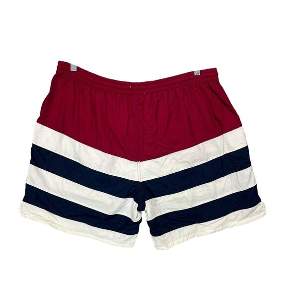 VTG IZOD Mens Striped Swim Trunks Size XL Retro Rugby Nautical Heritage Shorts - Picture 7 of 9